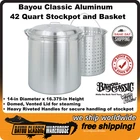 Bayou Classic Boiler Quart Handcrafted Aluminum Stockpot Lid Basket 4042 New. Price: $124.88.