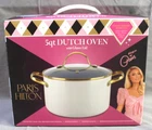 Paris Hilton 5QT Dutch Oven W/ Tempered Glass Lid Nonstick Ceramic New. Price: $29.99.