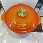 Le Creuset Flamme Doree 100TH Anniversary Cocotte Every 18 Rice Pot W/ Gold Knob New. Price: $417.99.