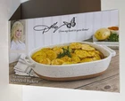 Dolly Parton 2.4 Qt Stoneware Speckled Baker. Price: $29.99.
