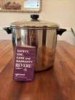 Revere Ware Stainless Steel Qt Stock Pot With Lid Tri Ply Disc Bottom 98D -new. Price: $79.95.