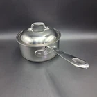 Emeril 2 Qt Stainless Steel Saucepan W Lid Tall Deep Pot Riveted Handle Used. Price: $24.95.