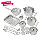 Mainstays 24-PIECE Stainless Steel Cookware Set New. Price: $53.96.