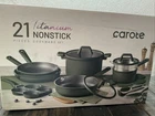 Carote 21 Pcs Titanium Nonstick Cookware Set Pots, Pans, Etc. Nob-read New. Price: $98.99.