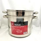 Chefmate Stainless Steel Pasta Pot With Colander Insert & Glass Lid 8 Qt New. Price: $35.00.