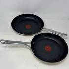 Tefal X Jamie Oliver Ss Nonstick Fry Pan Set 9.5" & 11" Silver/black Used. Price: $59.95.