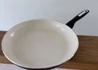 Greenpan 12 Inch Frying Skillet Thermolon Nonstick White Ceramic Used. Price: $21.99.