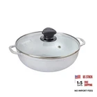 2.6 Quart Cast Aluminum Caldero Dutch Oven Pot With 22CM Rice Qt Glass Lid New. Price: $35.45.