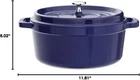 Staub 4-QT Round Cocotte Dark Blue 40510-283-0 Made In France Enameled Cast Iron New. Price: $335.28.