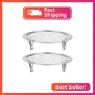 Uxcell 2PCS Stainless Steel Steamer Rack With Stand, 8.6 Inches Pot Steaming Tra New. Price: $13.52.