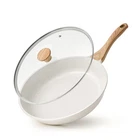 Sensarte Nonstick Ceramic Frying Pan With Lid 8/9.5/10/11/12.5 Inch Omelet New. Price: $43.88.