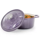 Megachef 2.7 Quart Round Enameled Cast Iron Casserole In Gradient Purple New. Price: $37.94.