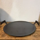 Made In Round Carbon Steel Grill & Griddle Pan 17.5 Black New. Price: $125.00.