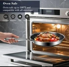 Tibbicc 8 Inch Hybrid Non Stick Frying Pan 12" W/glass Lid, Stainless Steel Used. Price: $42.50.