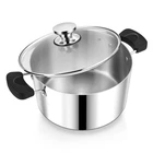 6 Quart 3-PLY Cooking Stock Pot With Lid, P&p Chef Stainless Steel Large For New. Price: $54.72.