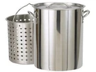 Bayou Classic 1124 Qt Stainless Steel Stock Pot Lid And Basket 12.5" Dia. New. Price: $126.64.