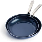 9.5 And 11" Frying Pan Skillet Set, Diamond Infused Pfas & Pfoa-free Ceramic No New. Price: $49.99.