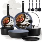 Carote 19PCS Pots Pans Set, Nonstick Cookware Detachable Handle, Inducti New. Price: $143.99.