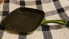 Cuisinart Enamel Cast Iron Grill Skillet Pan Pour Spout 9 1/4" C130-23 Green Used. Price: $12.00.