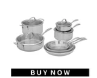 Henckels 11-PIECE Stainless Steel Tri-ply Clad Cookware Set Fast Ship!! New. Price: $284.99.