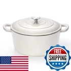 Teamfar 6QT Dutch Oven Enameled Cast Iron Pot Lid Dual Handles For New. Price: $50.79.