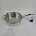 Viking 3-PLY Stainless Steel Saute Pan Mirror Finish With Glass Lid 5.25 Qt Nwt New. Price: $99.75.