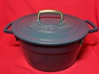 Martha Stewart Collection Blueberry Enameled Cast Iron 6 Qt. Excellent Condition Used. Price: $34.99.