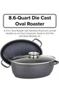 Viking Culinary 3-IN-1 8.6 Qt Die Cast Oval Roaster With Glass Lid Brand New Box. Price: $199.99.