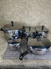 Farberware Vtg Aluminum Clad Stainless Steel Pots And Pans 10 Piece Set Usa Used. Price: $68.00.