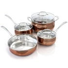 Oster Carabello 9 Piece Stainless Steel Cookware Combo Set Copper New. Price: $93.66.