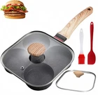 Hupecham 4 Cup Egg Pan Lid Nonstick Granite Skillet New. Price: $35.99.