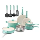 Greenlife Soft Grip Healthy Ceramic Nonstick 15 Piece Cookware Pots And Pans New. Price: $138.63.