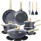 Gipp Ceramic Pots And Pans Set - 18 Pcs Cookware New. Price: $159.58.