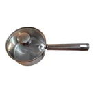 Wolfgang Puck 1.5QT Sauce Pan Stainless Steel 18-10 Silver Good With Glass Lid Used. Price: $28.75.