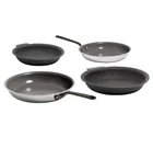 Made In - Cookware 2PC Ceramic Clad Fry Pan Set 10" & 12" Nickel/graphite Nob New. Price: $169.50.