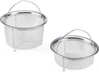 Instant Pot Official Mesh Steamer Basket Set, Stainless Steel, Dishwasher Safe New. Price: $25.99.