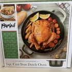 Parini 3 Qt. Cast Iron Dutch Oven Enameled Cookware Non-stick New Box. Price: $14.90.