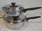 Prudential Ware Usa Tri Clad Stainless 304 Van W/ Titanium 1,3 Qt Sauce Pans Used. Price: $54.99.