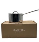 Nib Martha Stewart 4 Qt Tri-ply Stainless Steel Sauce Pan W/lid New Box. Price: $75.01.