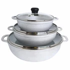Pot 3PC Set 1.5/2.5/5.2QT Cast Aluminum Glass Lid Imusa Stock Caldero Perfect New. Price: $89.99.