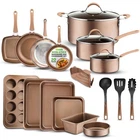 Nutrichef 20-PIECE Nonstick Kitchen Cookware Set Pfoa/pfos-free Heat Resist... New. Price: $167.22.