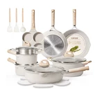 Carote 21 Pcs Nonstick Pots And Pans Set Induction Cookware Kitchen Beige New. Price: $95.99.