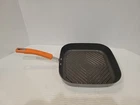 Rachael Ray 11" Square Deep Grill Pan Hard-anodized Cookware Orange Used. Price: $20.00.