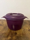 Tupperware 6451 Microwave Rice Maker Steamer Cooker Piece Set Purple 2.2L Bowl Open. Price: $20.00.