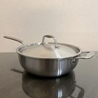 Made 5 Qt Stainless Steel Saucier Pan With Lid Induction/electric/gas New. Price: $150.00.