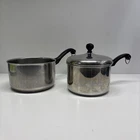 Vtg Lot Of Farberware Pots 1/2 And 3 Quart Aluminum Clad Stainless Steel Usa Used. Price: $29.99.