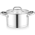 Teamfar Stainless Steel Stock Pot, 4-QUART Tri-ply Base Quarts, Silver. Price: $34.08.