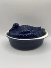 Chasseur Duck Shaped Cast Iron Enamelware Blue Baker Dutch Oven Pate Terrine 1QT Used. Price: $79.99.