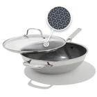 Wok 12 Nonstick Glass Lid Induction Stir Fry Pan Dishwasher Safe Oxo Hybrid Tech New. Price: $154.99.