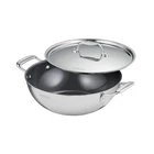 Tramontina Utsava Tri-ply Clad Stainless Steel 4-QT Kadai Lid, Ceramic New. Price: $110.42.